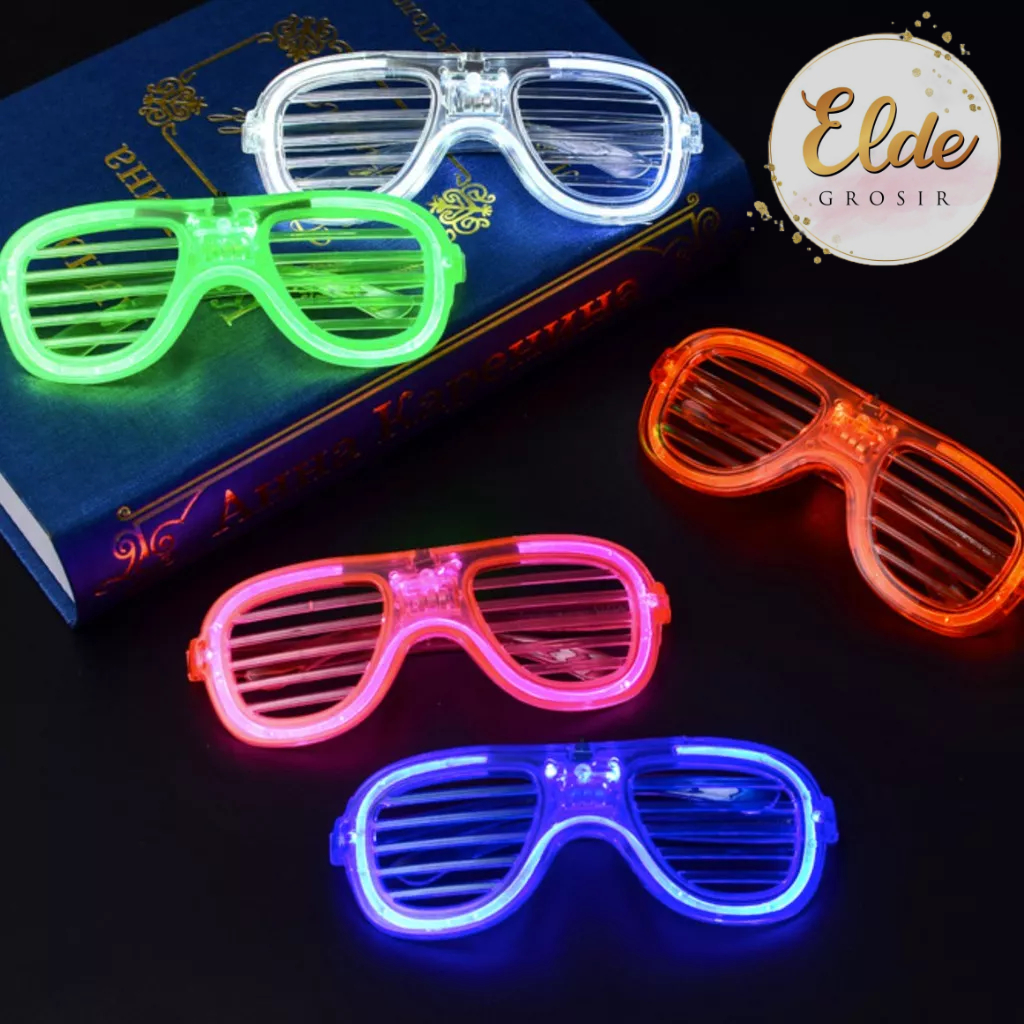 ELDE - LED Kacamata Nyala Malam Colorful Eyeglass Beauty Fashion