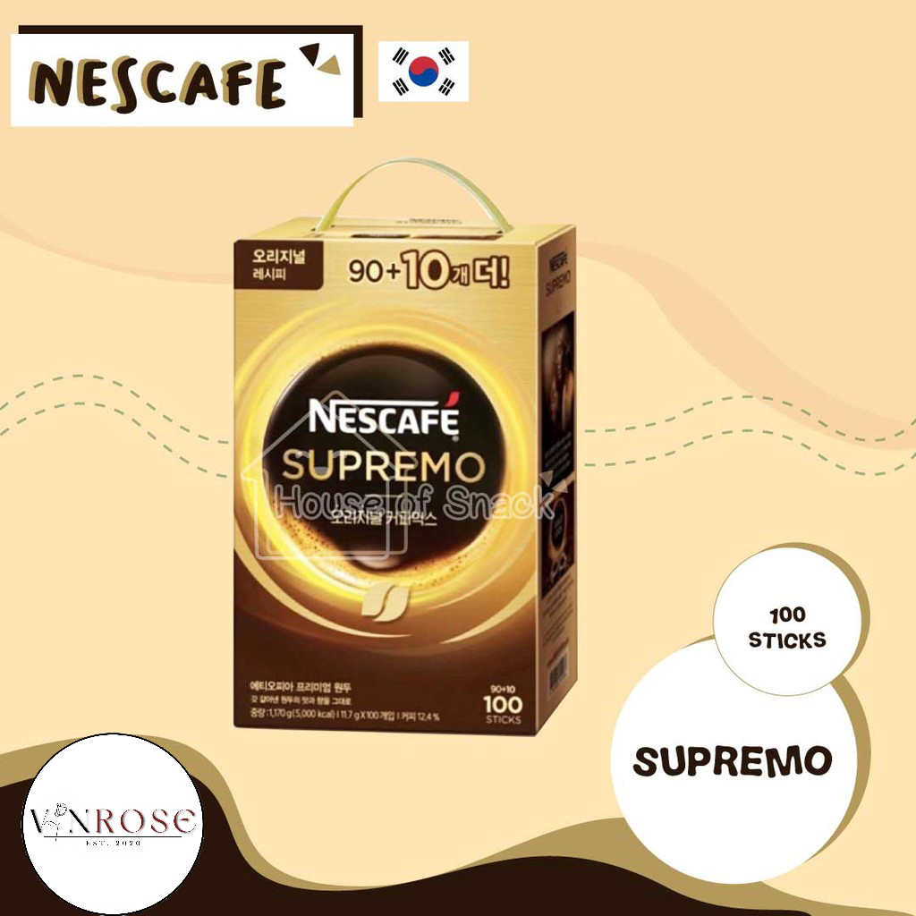 [20 Pcs] Nescafe Supremo Original Coffemix Korea/ Kopi Instan/ Kopi Sachet