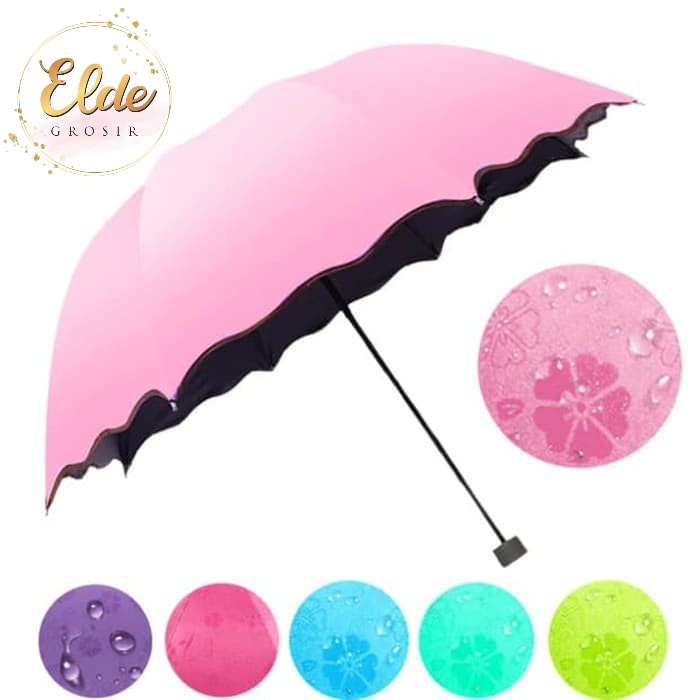 ELDE - Payung magic  3D lipat/ Payung Magic 3D Magic Umbrella / payung polos korea