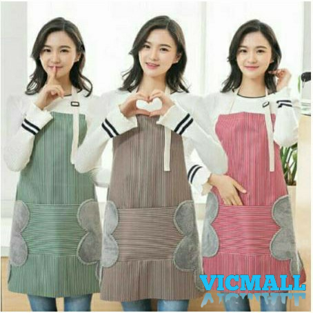 VICMALL - Celemek Apron Waterproof / Celemek Dapur Anti Minyak Tahan Air