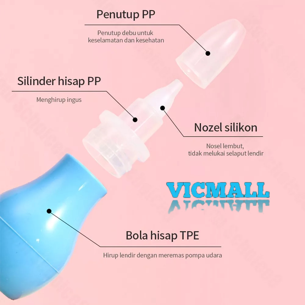 VICMALL - Penyedot Ingus Bayi Alat Pembersih Hidung / Perlengkapan Bayi Nasal Aspirator Nose Cleaner