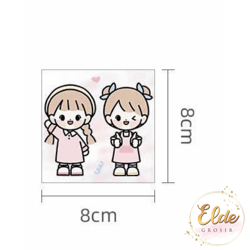 MGA - Stiker 3D Stiker 2D / Stiker Aesthetic Design DIY / Sticker botol minum 2D plastik anti air / Buku Diary Stiker Motif/Stiker Anti Air Botol Hp Laptop Lucu