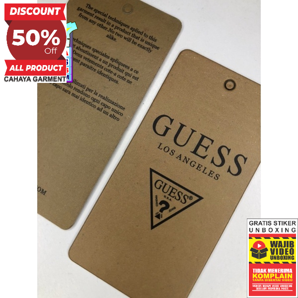 

GUESS LABEL TAG SUPER PREMIUM CO 1X DI KIRIM 600PCS