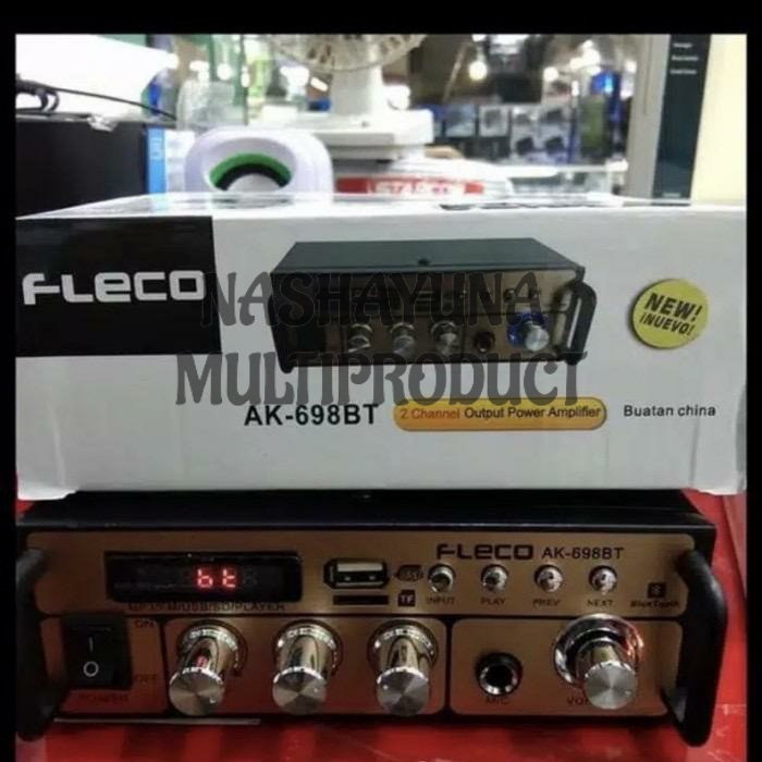 POWER AMPLIFIER/AMPLI MINI FLECO AK-698BT BLUETOOTH/RADIOFM/MP3/AUX KUALITAS TERBAIK