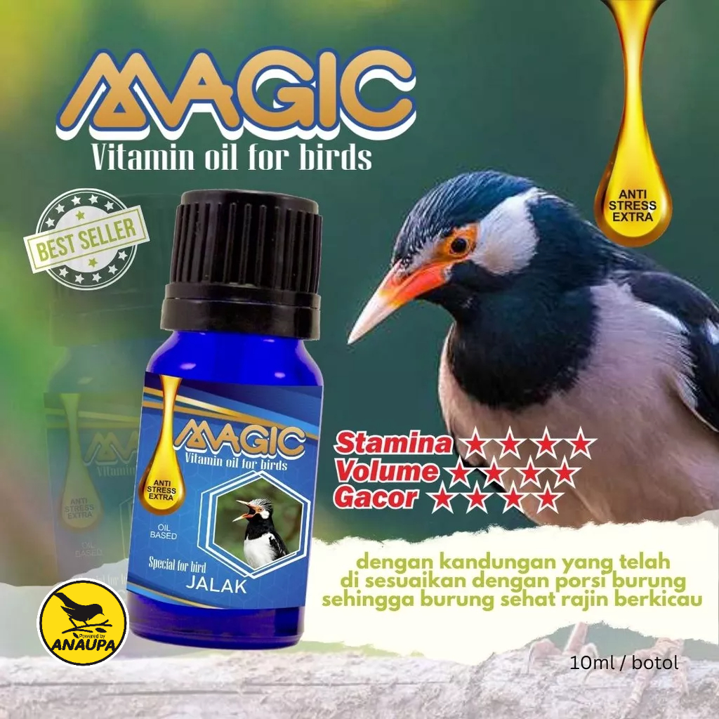 VITAMIN BURUNG JALAK SUREN BALI KEBO MAGIC BIKIN CEPAT GACOR SEHAT BERSTAMINA 10ml