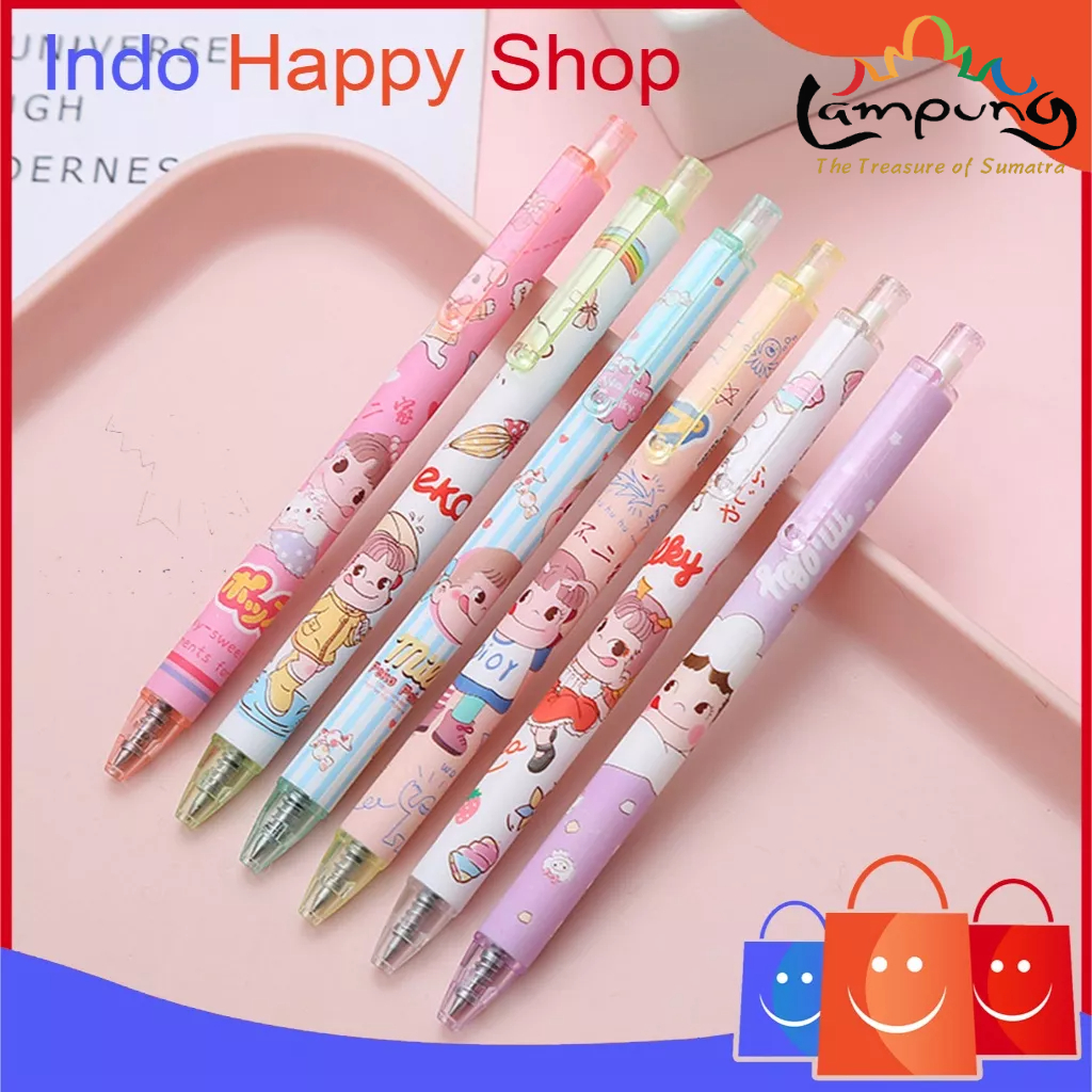 ⭐️𝐈𝐇𝐒 𝟔𝟎𝟓 𝐋𝐚𝐦𝐩𝐮𝐧𝐠⭐️Pulpen Gel Motif Cartoon Pulpen Pelajar Dan Kantor Pena Lucu Cherry Maruko