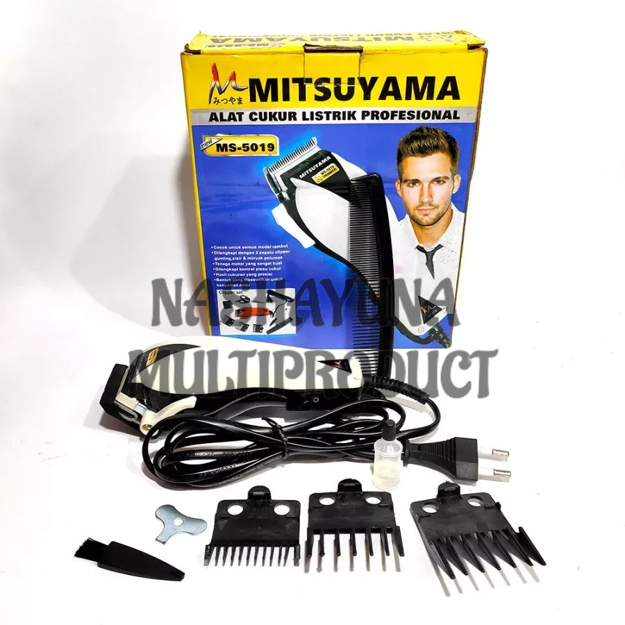 Promo!!! Alat Cukur Rambut Elektrik MS-5019 Mitsuyama Cukur Rambut / Kumis / Jenggot Dengan Mata Pisau Berkualitas Terbaik