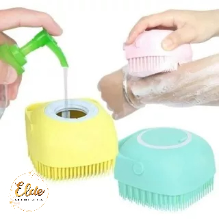 ELDE 1 - Sikat Badan Mandi Silikon Bubble Bath Shower Brush Silicone Dispenser