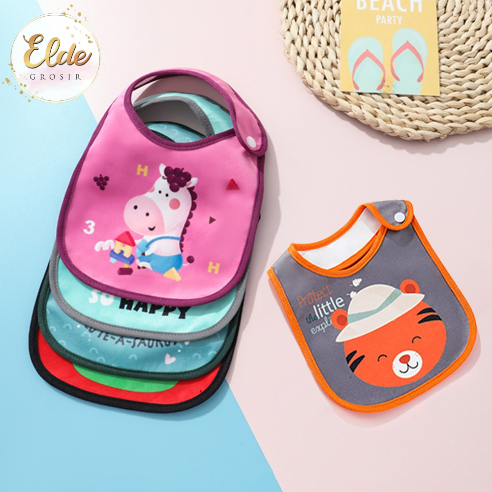 ELDE - Slabber Anak waterproof / Celemek Anak Murah bib Anak Import