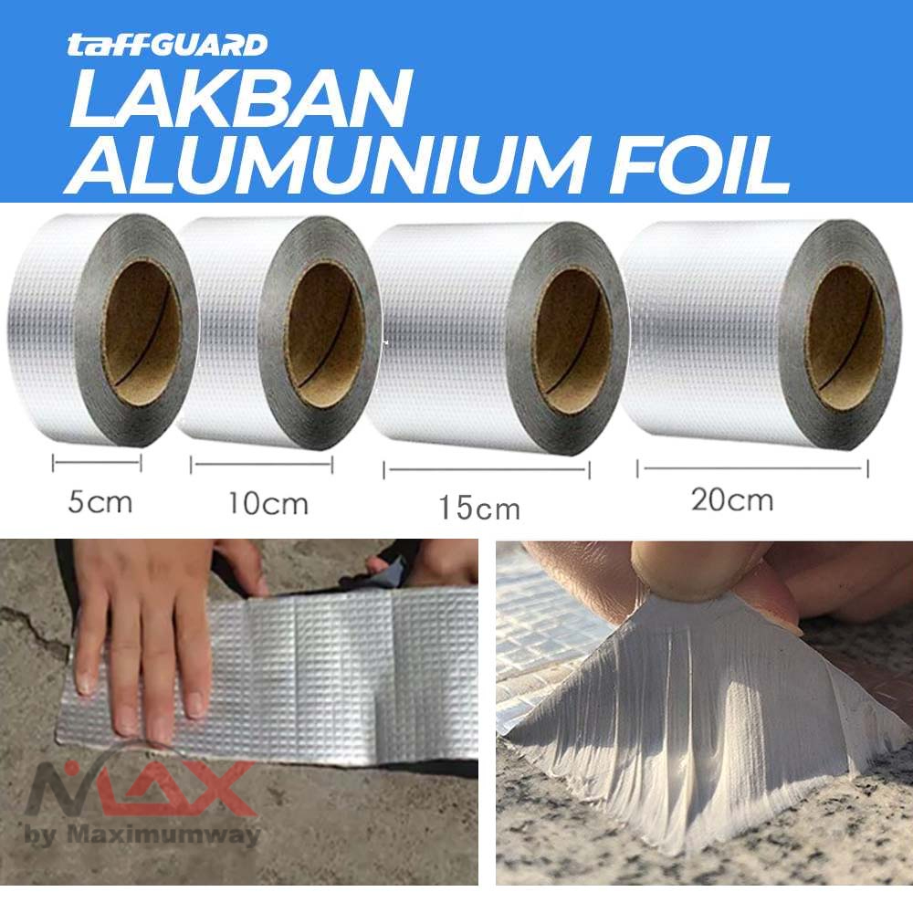 TaffGUARD Lakban Aluminum Anti Bocor Untuk Atap Bocor dan pipa bocor dak semen bocor sangat kuat ant