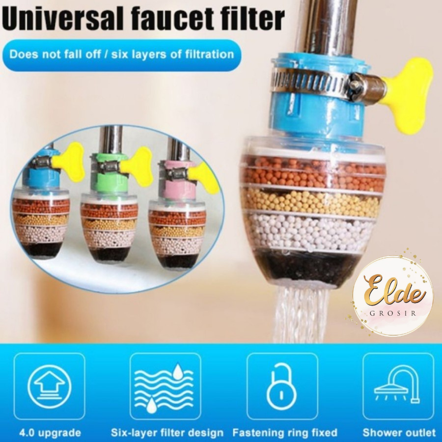 ELDE - Filter Sambungan Kran Air Filter 4 Batu Kran Air Saringan Air Kran