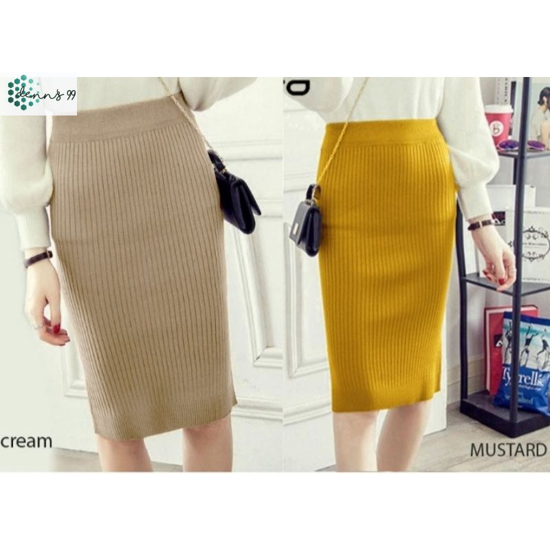 ROK SPAN KNITED / ROK RAJUT PREMIUM / ROK KERJA