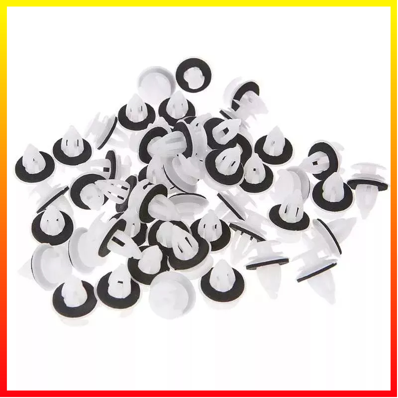 100PCS Rivet Fasteners Clip Panel Pintu Mobil Door Buckle Seal Ring Universal 7.5-8.2 mm WUPP EE336 - 7CRS0XWH