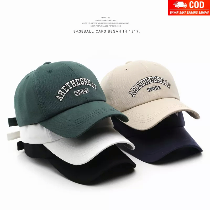 NEXTSTOP - 270 Topi Baseball Sport Pria Dan Wanita Soft Bordir ARETHEGREAT