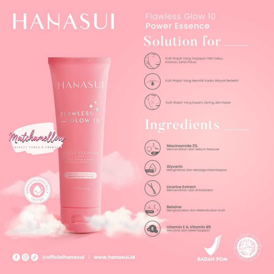 ❄️MATCHA❄️ HANASUI SKINCARE FLAWLESS SERIES - CREAM CLEANSER ESSENCE ORIGINAL