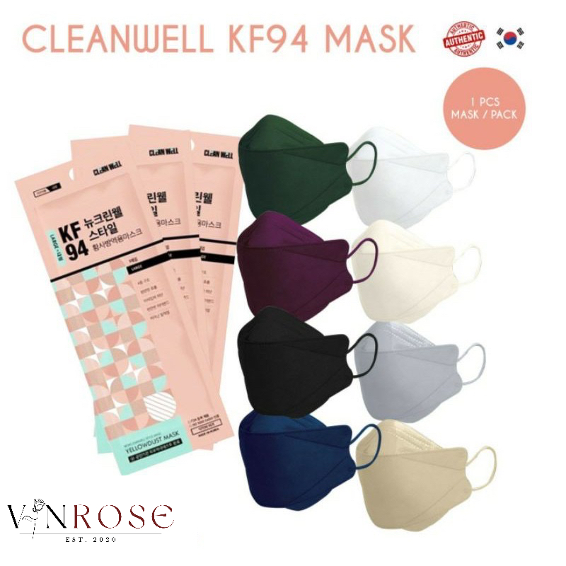 Masker Cleanwell Colors KF94 Korea 4 Ply/ Mask/ Masker Medis Korea