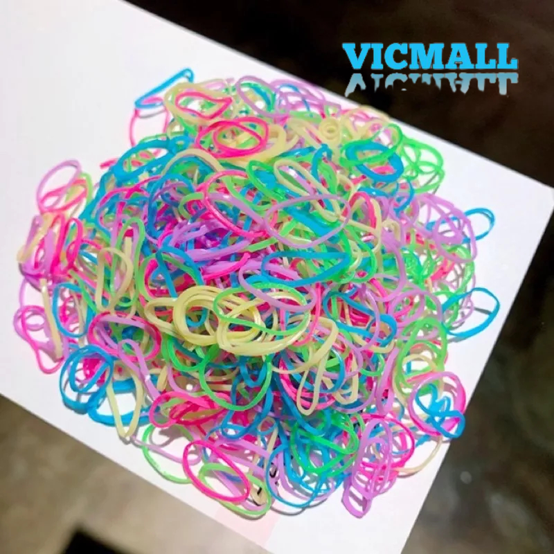 VICMALL - Ikat Rambut Karet /Karet Jepang Elastis Warna Warni