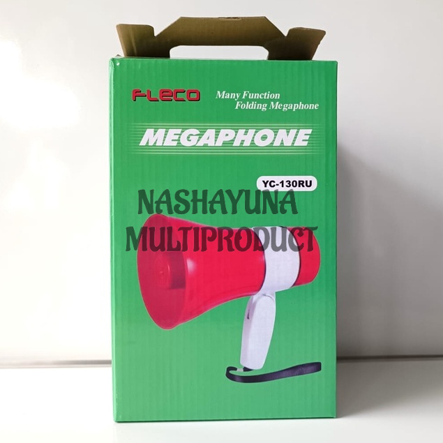 MEGAPHONE/PENGERAS SUARA FLECO YC-130RU GRATIS BATRAI DAN CAS MANY FUNCTION FOLDING MEGAPHONE