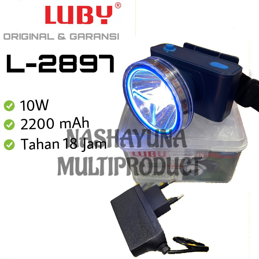 [BAYAR DI TEMPAT] SENTER KEPALA/HEADLAMP LUBY L- 2897L/ 2898L LED 10W/15W CAHAYA TERANG DAN AWET