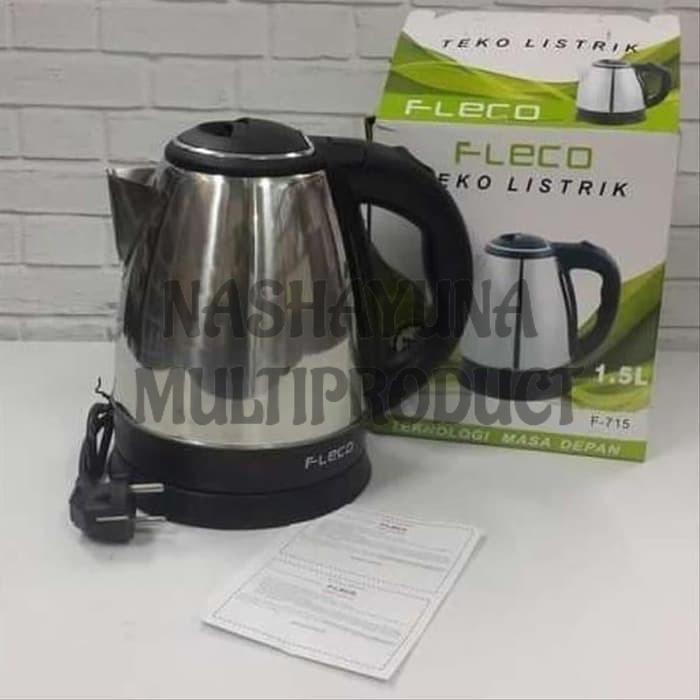 Kettle Electric / Teko Listrik FLECO F-715/F-718 1.5L/1.8L Cepat Masak Dan Praktis