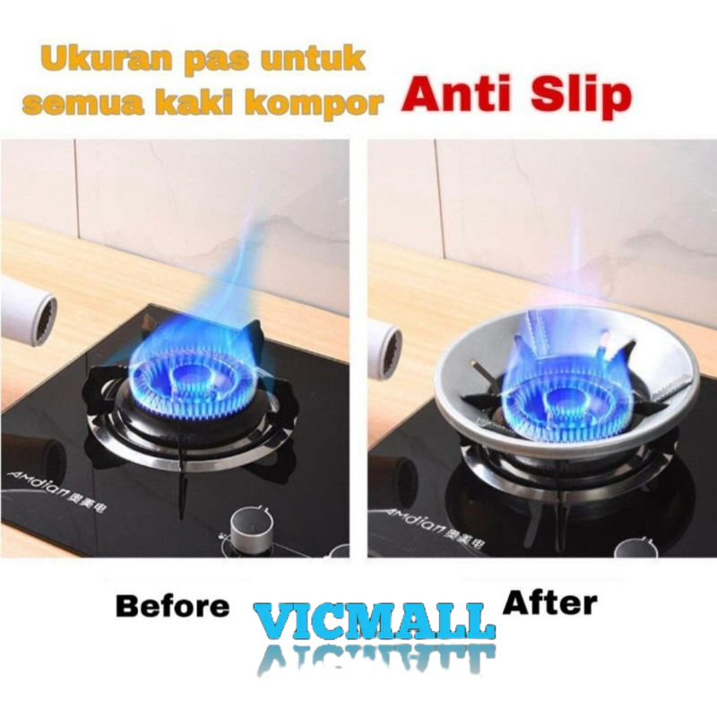 VICMALL - Alas Tatakan Cover Kompor Gas Portable Pelindung Anti Angin Dan Slip Universal / PELINDUNG KOMPOR GAS