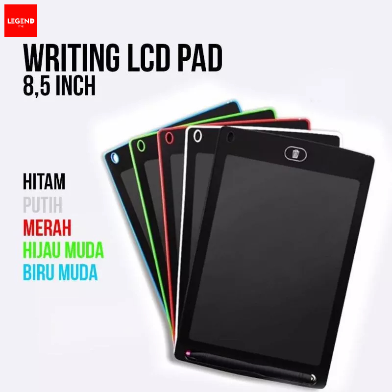 Legend Time Lcd Papan Tulis Anak Drawing Writing Tablet 8.5&quot; Inci