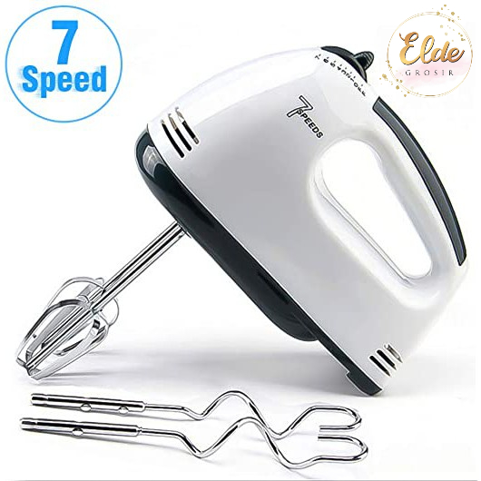 ELDE - Super Hand Mixer Pengaduk 7 Kecepatan Otomatis - Free 4 Buah Alat Pengocok - Mixer