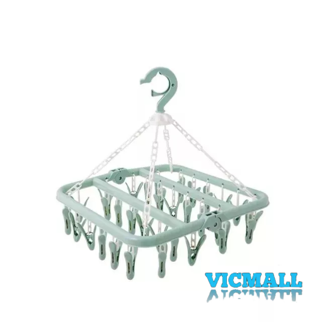 VICMALL - Hanger Gantungan Serbaguna Multifungsi/Jemuran Baju 32 Jepit