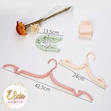 ELDE - Hanger Lipet Portable Gantungan Baju Lipat Travel Jemuran Foldable