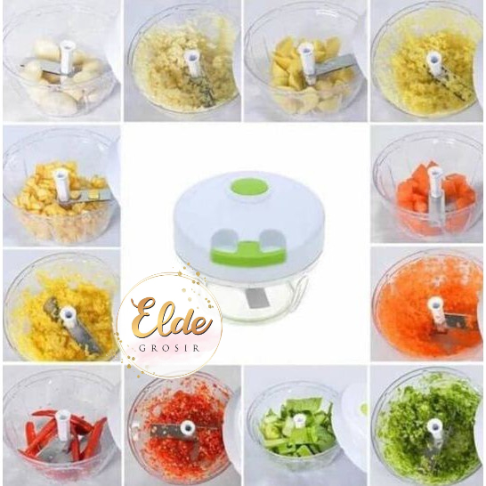 ELDE  - Speedy Chooper Blender Tarik Serbaguna Alat Penggiling Penghancur Bumbu Manual