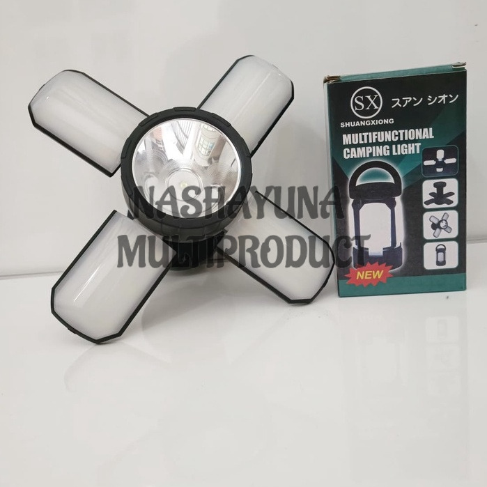 LAMPU CAMPING SHUANGXIONG MULTIFUNCTIONAL RECHARGEABLE CAMPING LAMP