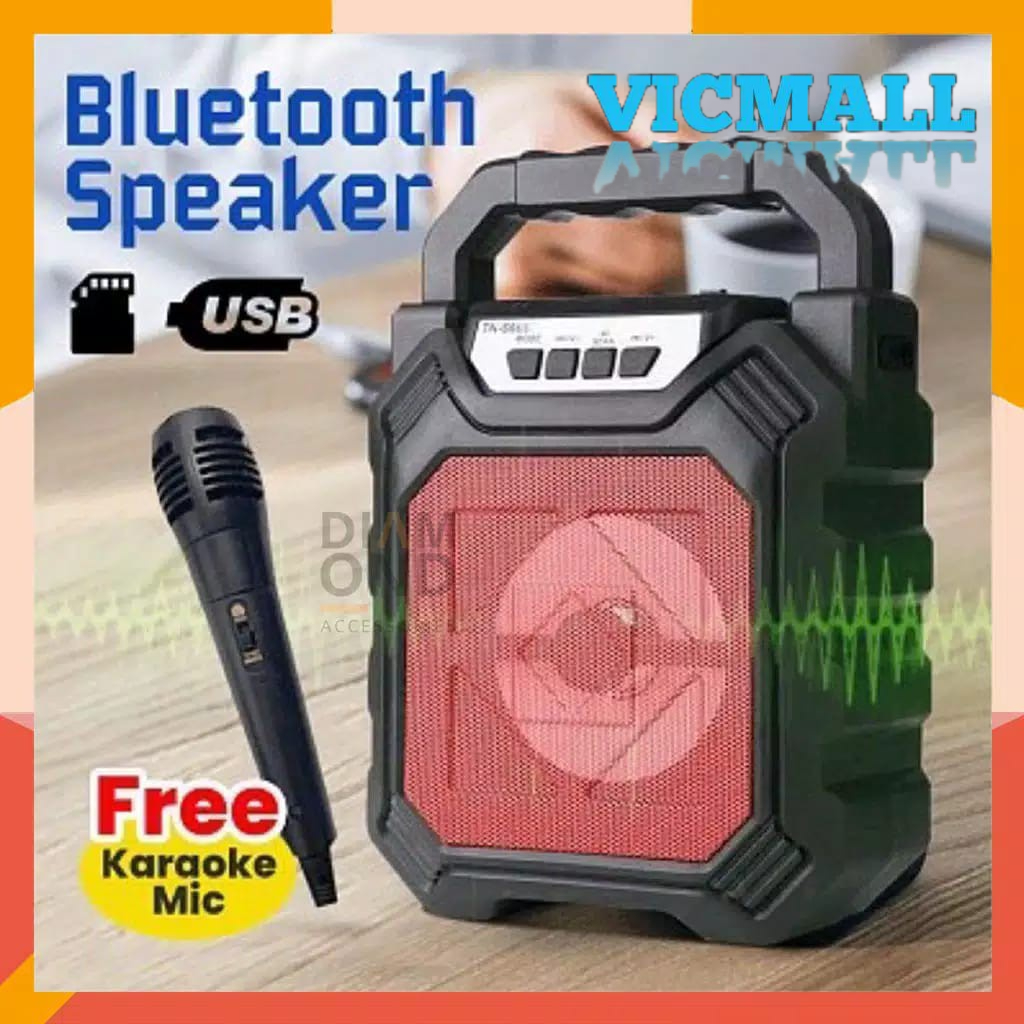 VICMALL - GODQUALITY SPEAKER PORTABLE + MIC KARAOKE BLUETOOTH YD668 / SPEAKER MIC