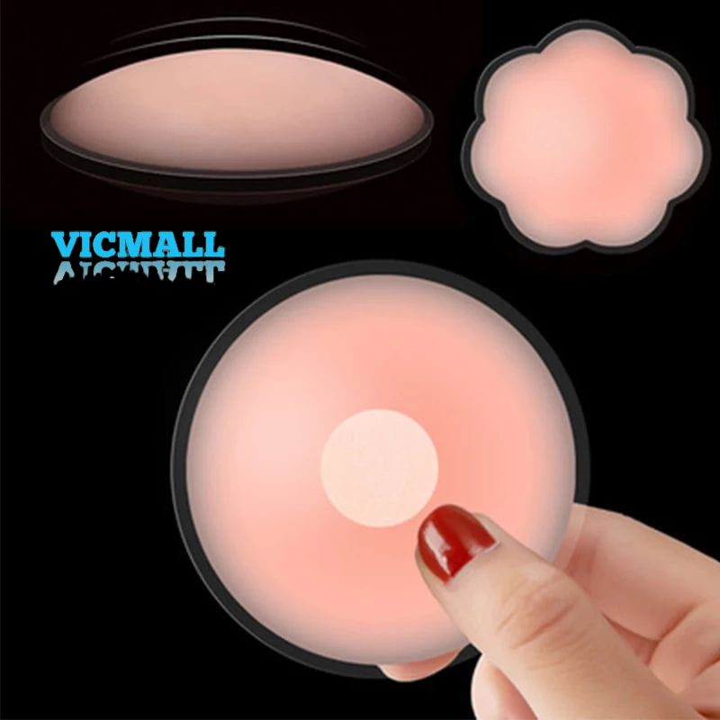 Image of VICMALL - BRA Nipple PAD Cover Self adhesive Nipple pad Silicone Pad Silicon Bra Penutup Puting Susu (SEPASANG) #2