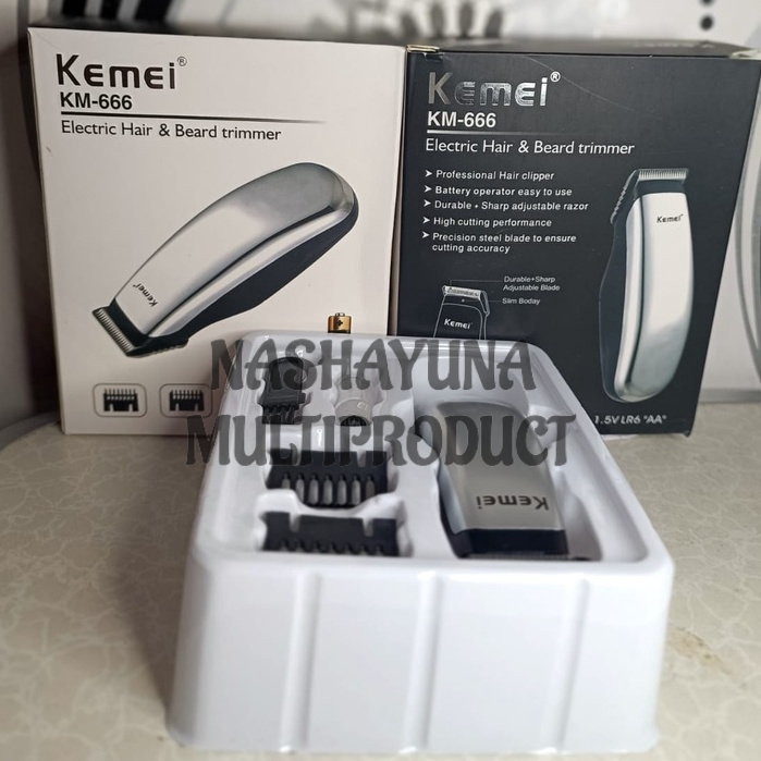 [BAYAR DITEMPAT]Alat Cukur Rambut Kemei KM-666 Mini Elektrik Hair Clipper Berkualitas