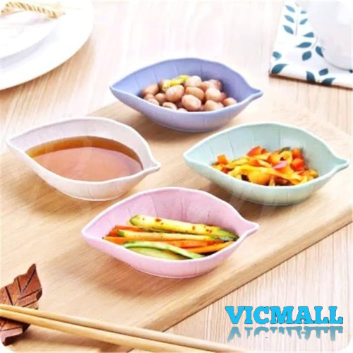 VICMALL - Mangkok Daun Mini / Piring Sambal Saus Kecap Motif Daun
