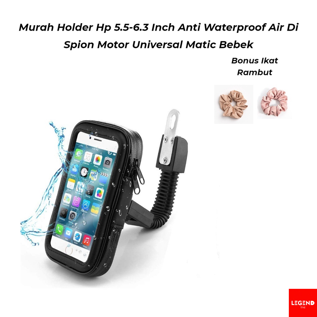 Murah Holder Hp 5.5 Inch anti Waterproof air di spion motor universal Matic Bebek