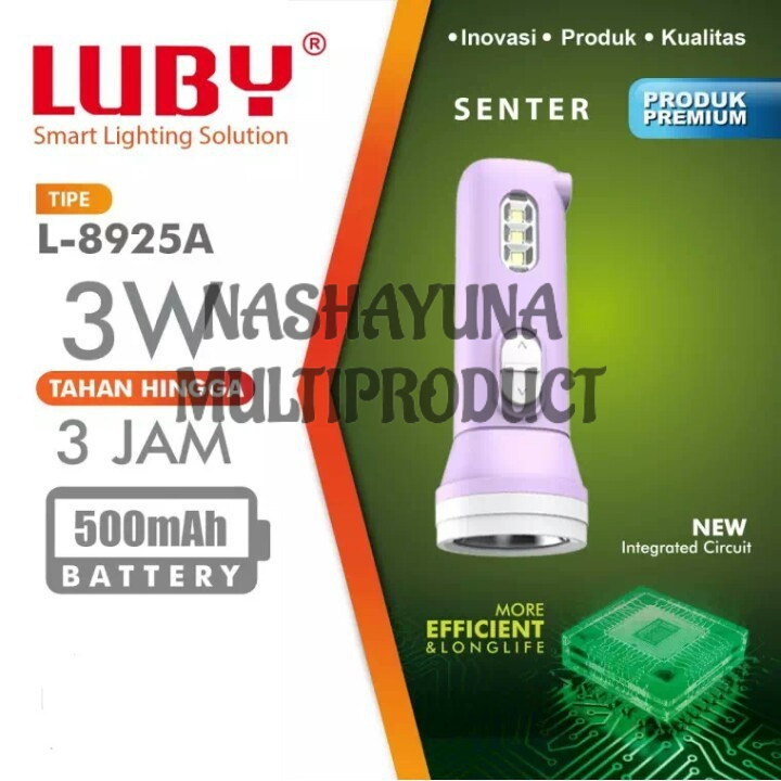 New promo!!!Senter Darurat Luby L-8925A 3watt Batrai awet dan Tahan Lama