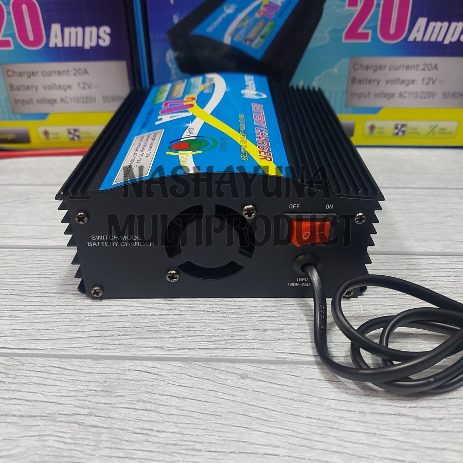 CHARGER BATERAI AKI MEREK SUNPRO SU-1220B 20AMPS OUT 12V