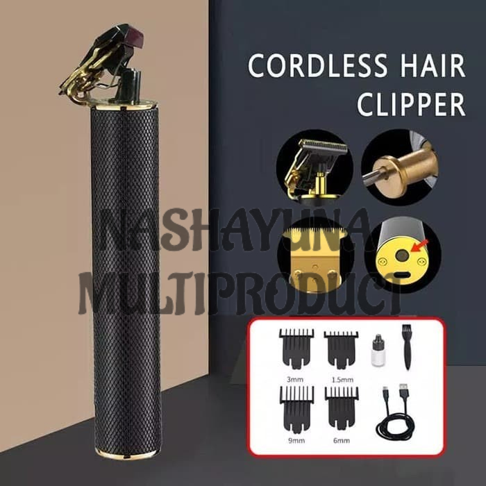 KEMEI KM-1971 PROFESIONAL TRIMMER MESIN CUKUR RAMBUT KEMEI KM 1971 - Hitam/Gold