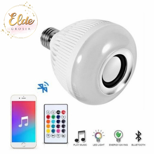 ELDE - Speaker Bluetooth Wireless Lampu Remote Music LED