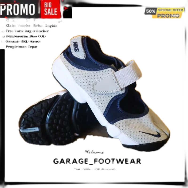SEPATU SENDAL NIKE AIR RIFT GREY NAVY ORIGINAL