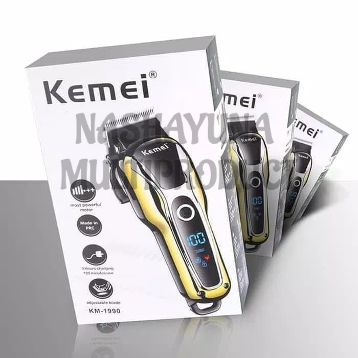 NEW!! Kemei KM-1990 Hair Clipper Cordless Original Alat Cukur Rambut