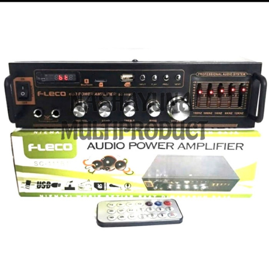 Power Amplifier Bluetooth Fleco SC-111BT/Amplifier Fleco Berkualitas