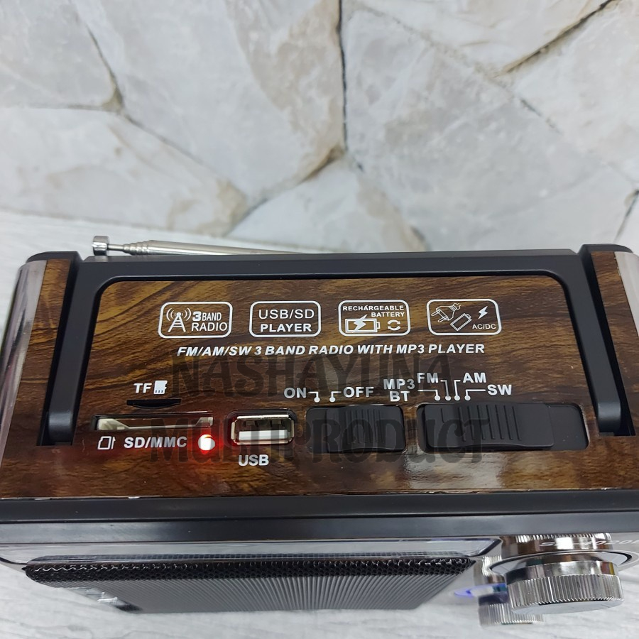 RADIO KLASIK/JADUL SN-4020BT 3 BAND + MP3 PLAYER X-BASS