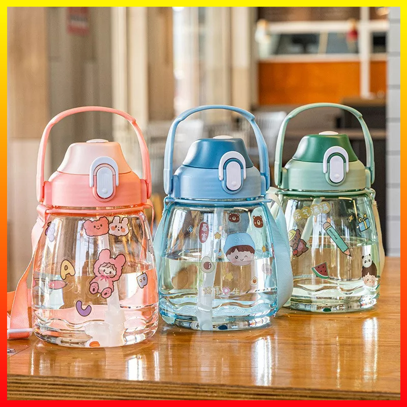 Botol Minum Anak Desain Lucu Bebas BPA Free dengan Sedotan 1300ML - 7CHA06YL