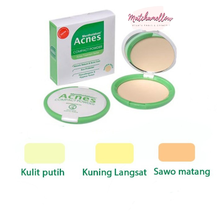 ❄️MATCHA❄️ ACNES COMPACT POWDER ABSORB SEBUM - ACNE CARE BEDAK PADAT KULIT JERAWAT