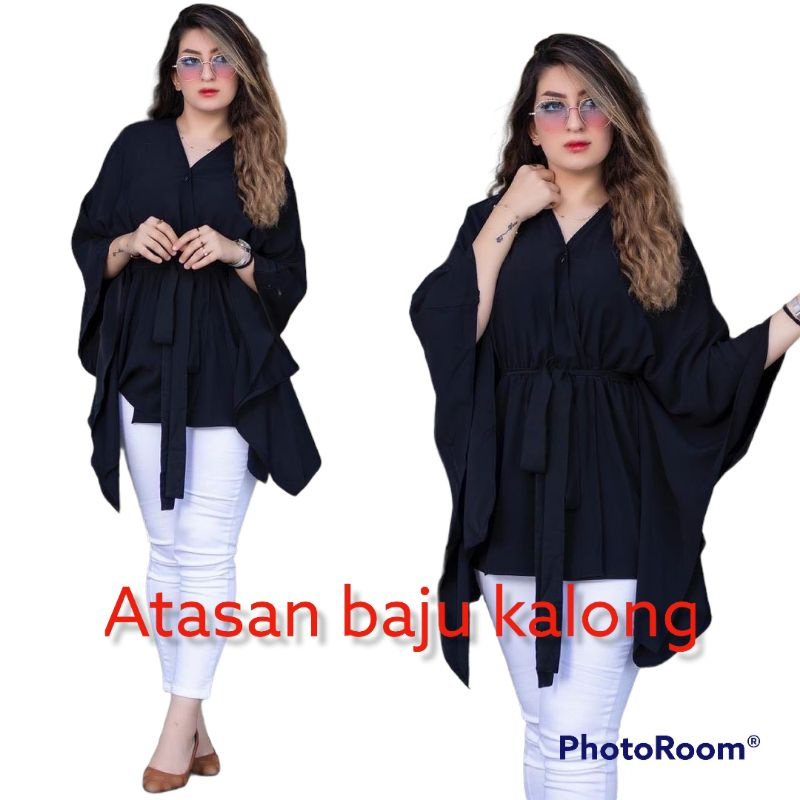 AZKA/BAJU Atasan Blues Kekinian Muslimah Fashion TOP TARTAN Wanita BLUOSE Baju Kalong Big Size