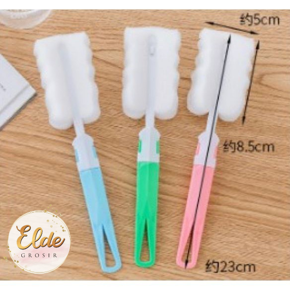 ELDE - Tongkat Spons / Sikat Pembersih Botol / Spons Gelas Murah