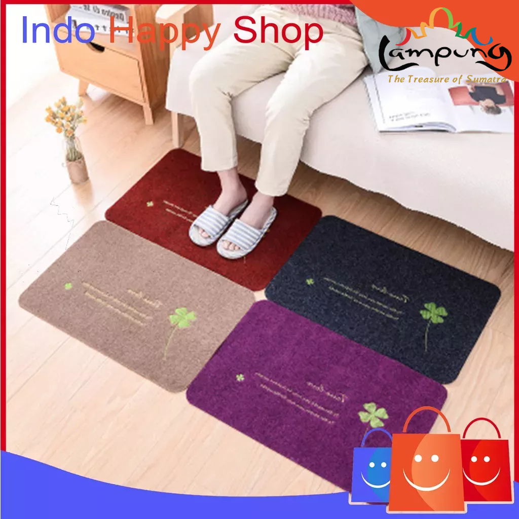 ⭐️𝐈𝐇𝐒 𝟑𝟖𝟎 𝐋𝐚𝐦𝐩𝐮𝐧𝐠⭐️Keset Kaki Anti Slip Motif Bunga Bordir Keset Kamar Mandi Pintu Dapur