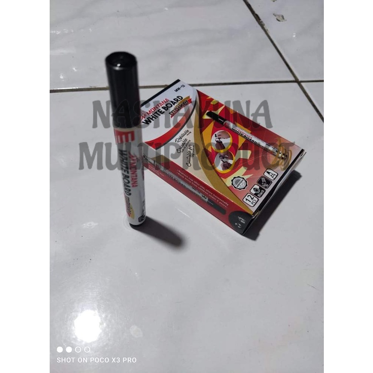 Spidol Montana White Board Maker MW-12 Dan Penghapus Kenjoy Berkualitas